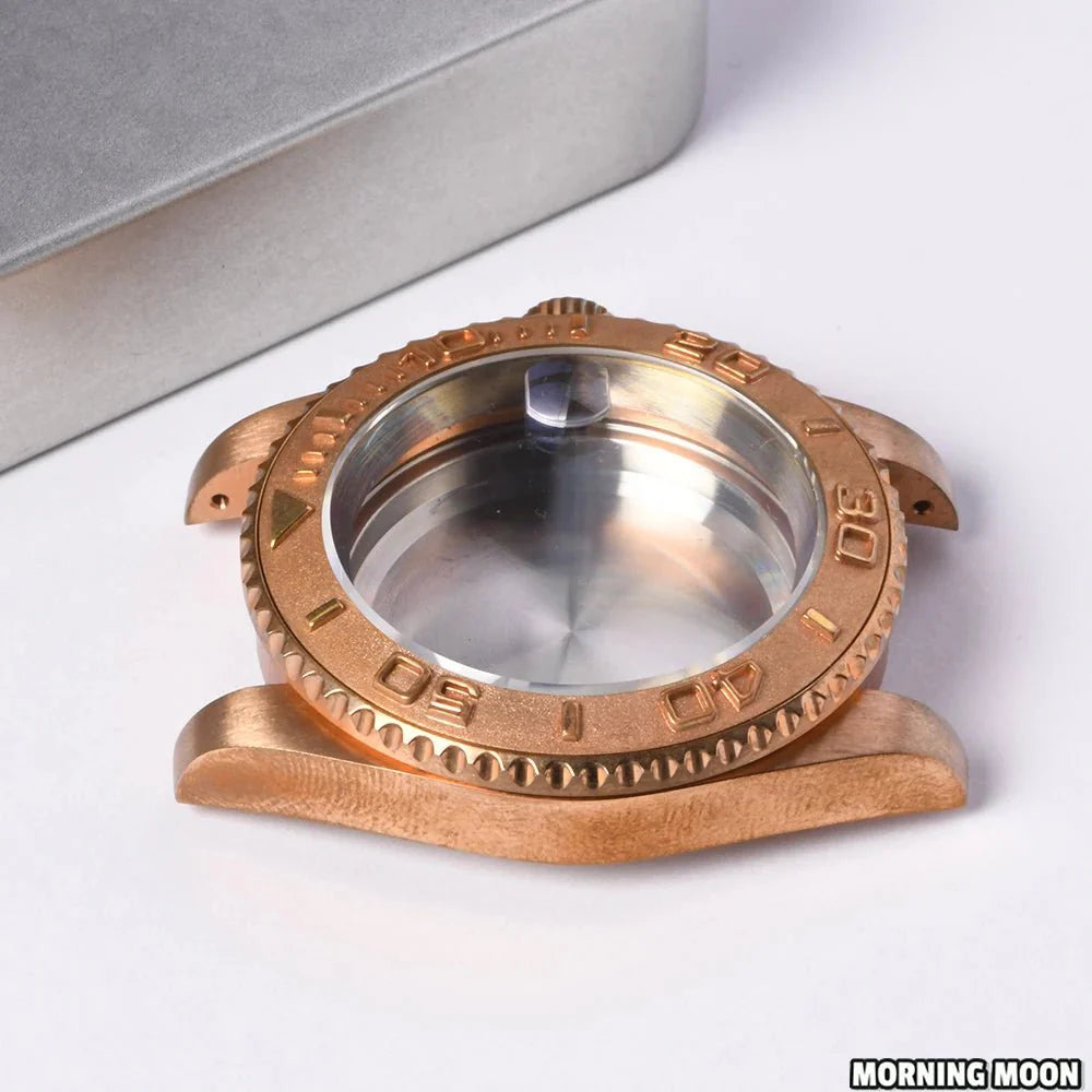 40mm High QUALITY Real Bronze Case Copper Water Ghost Case 28.5mm Dial Sapphire Mirror Suitable for NH35/36 Movement - Tandorio Watches