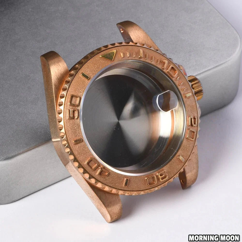 40mm High QUALITY Real Bronze Case Copper Water Ghost Case 28.5mm Dial Sapphire Mirror Suitable for NH35/36 Movement - Tandorio Watches