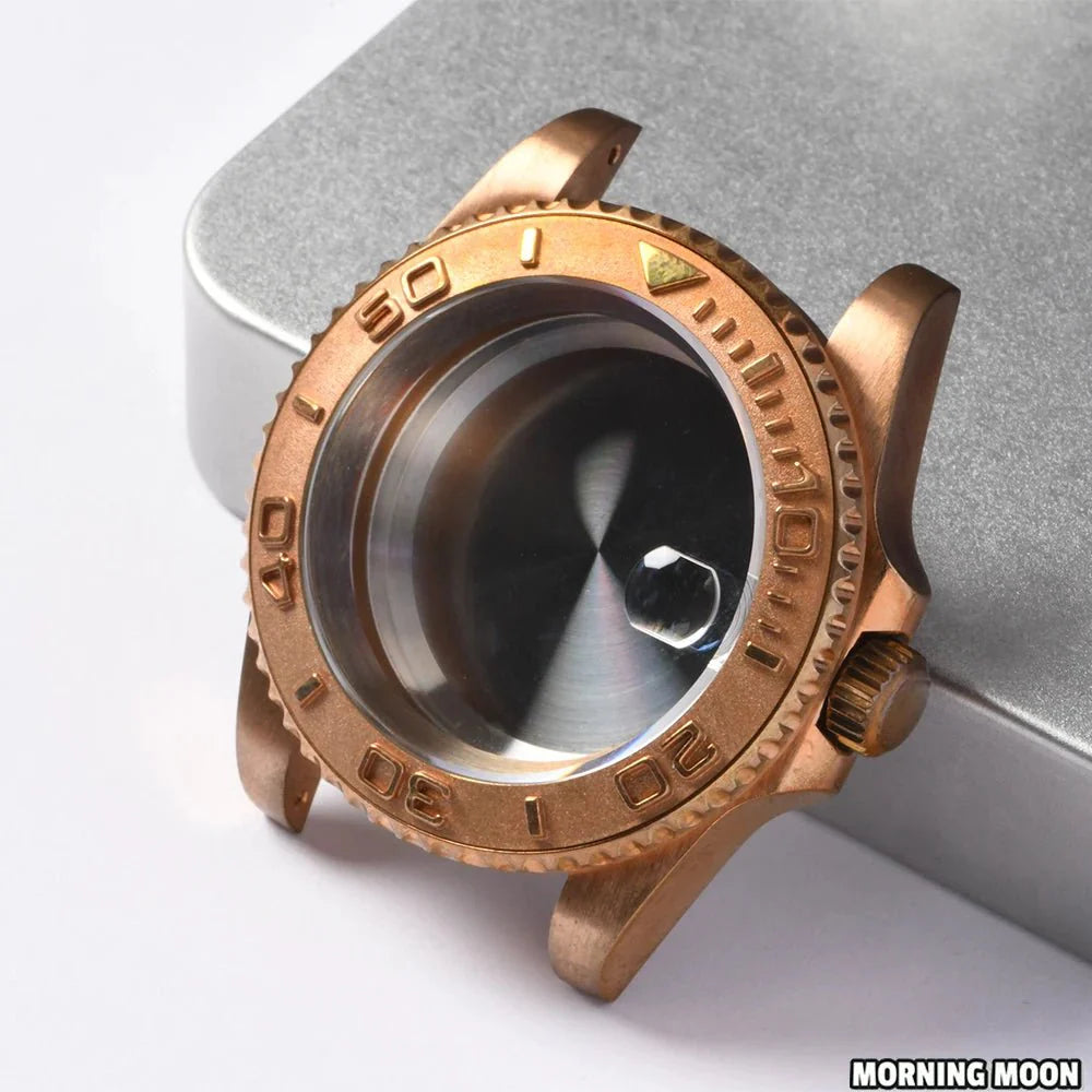 40mm High QUALITY Real Bronze Case Copper Water Ghost Case 28.5mm Dial Sapphire Mirror Suitable for NH35/36 Movement - Tandorio Watches