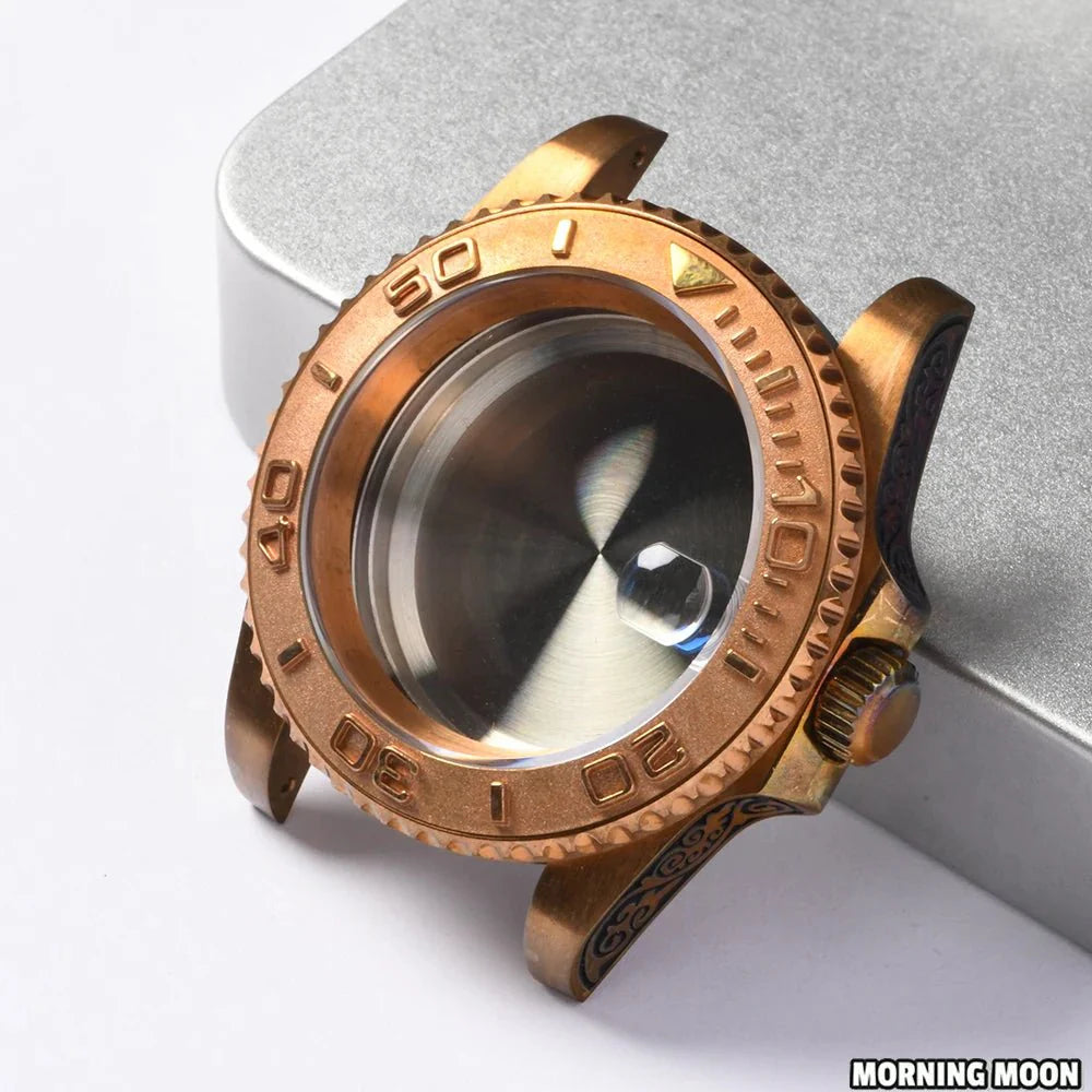 40mm High QUALITY Real Bronze Case Copper Water Ghost Case 28.5mm Dial Sapphire Mirror Suitable for NH35/36 Movement - Tandorio Watches