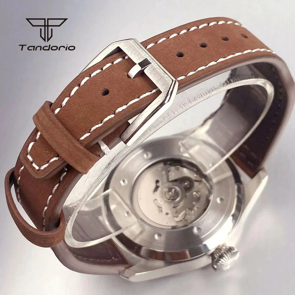 43mm Tandorio Big Pilot Watch TD144B NH35 PT5000 Automatic 20BAR Sapphire Luminous - Tandorio Watches