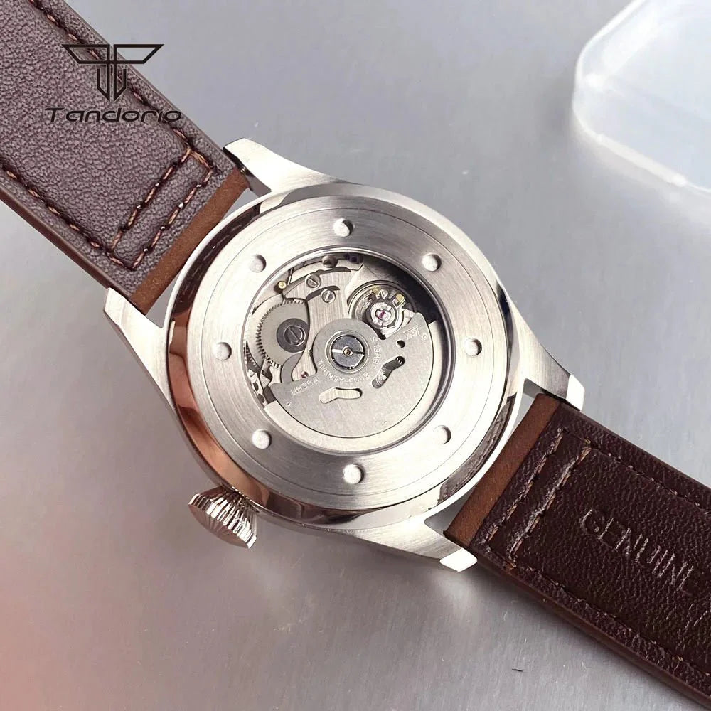 43mm Tandorio Big Pilot Watch TD144B NH35 PT5000 Automatic 20BAR Sapphire Luminous - Tandorio Watches