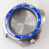 44mm Abalone Watch Case Turtle Captain Willard Stainless Steel 20BAR Sapphire Glass Ceramic Rotating Bezel Fit TMI NH34 NH35 NH36 ETA2824 PT5000 Movt