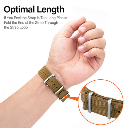 High Quality Nylon Watch Band Sandblast Buckle 19mm