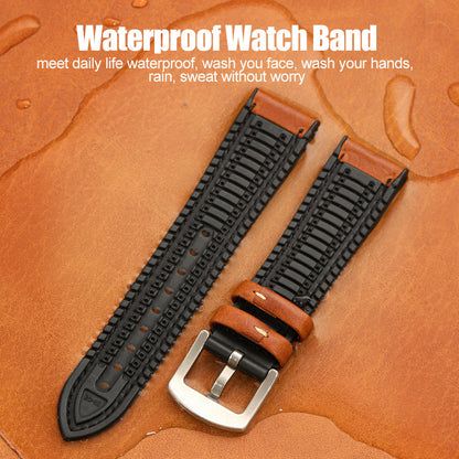 Premium Quality Leather-Fluorine Watch Bands Vintage Strap 20mm 22mm
