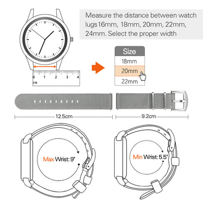 Militado Easy Release Nylon Strap for Field Watch 20mm 22mm