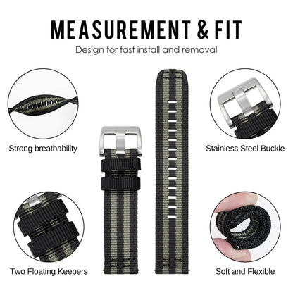 Hot Selling Nylon Fabric Watch Band for Field Watch 20mm 22mm