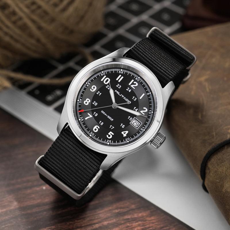 ★11.11 Sale★Militado VH31 38mm Sapphire Crystal Field Watch ML08 White Dial