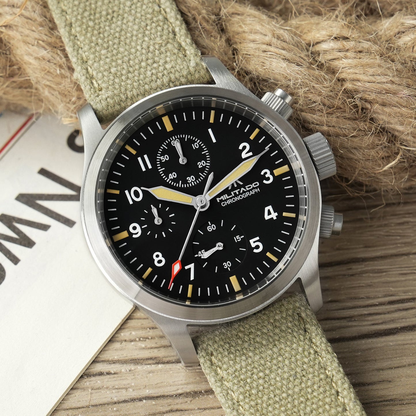 ★New Arrival★ Militado Retro 39mm Chronograph Watch ML1868-3
