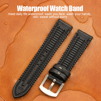 Premium Quality Leather-Fluorine Watch Bands Vintage Strap 20mm 22mm