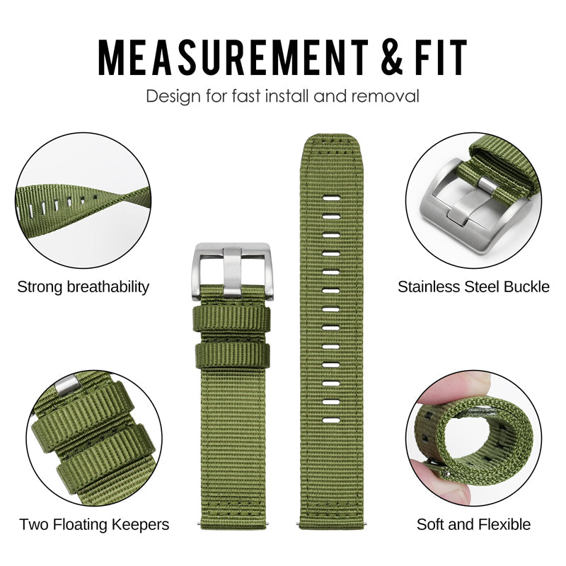Hot Selling Nylon Fabric Watch Band for Field Watch 20mm 22mm