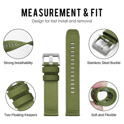 Hot Selling Nylon Fabric Watch Band for Field Watch 20mm 22mm