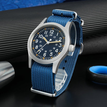 Militado VH31 Vintage Military Watch ML05 Blue Dial