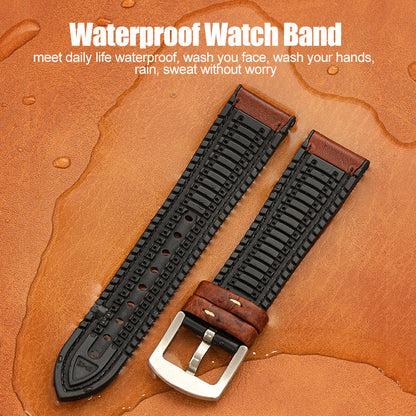 Premium Quality Leather-Fluorine Watch Bands Vintage Strap 20mm 22mm