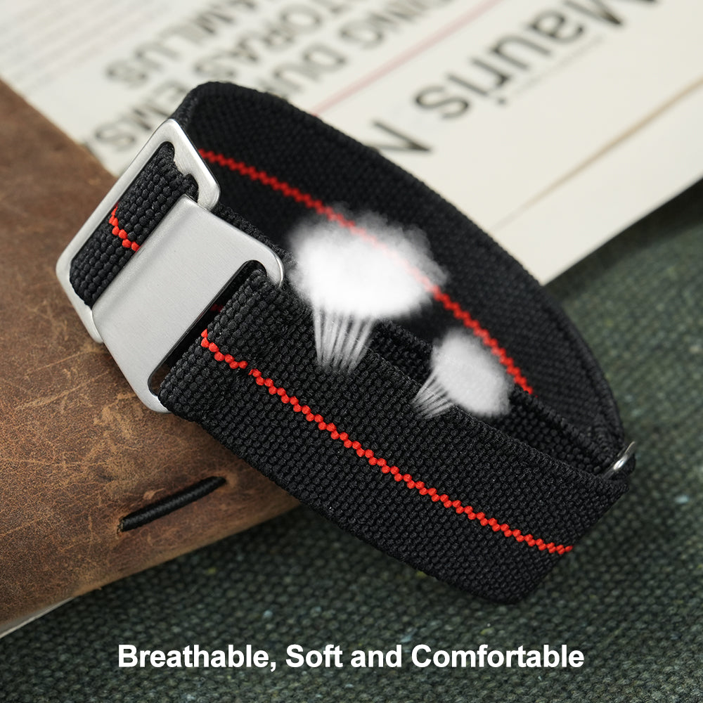 Militado Elastic Nylon Watch Band Military Watch Strap Men Outdoors Sport 20mm 22mm