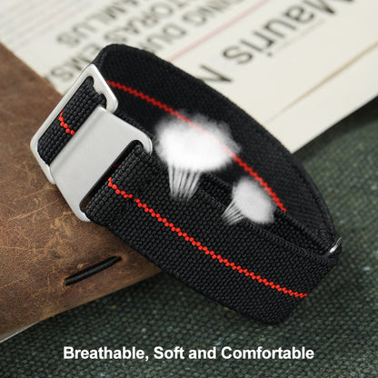 Militado Elastic Nylon Watch Band Military Watch Strap Men Outdoors Sport 20mm 22mm
