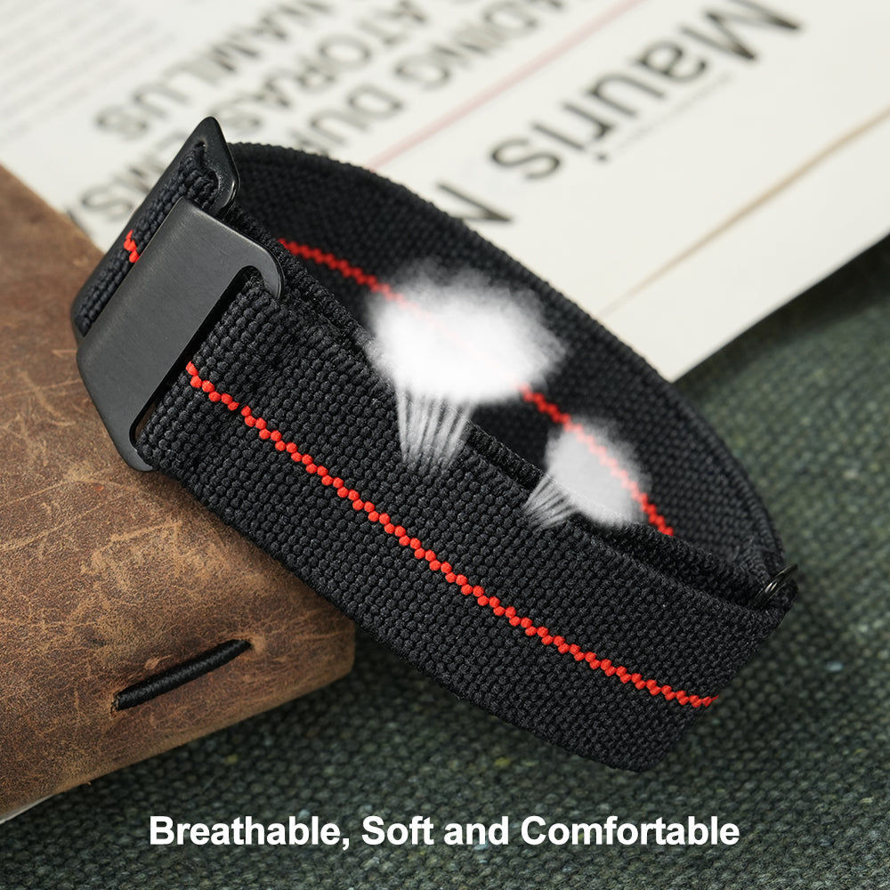 Militado Elastic Nylon Watch Band Military Watch Strap Men Outdoors Sport 20mm 22mm