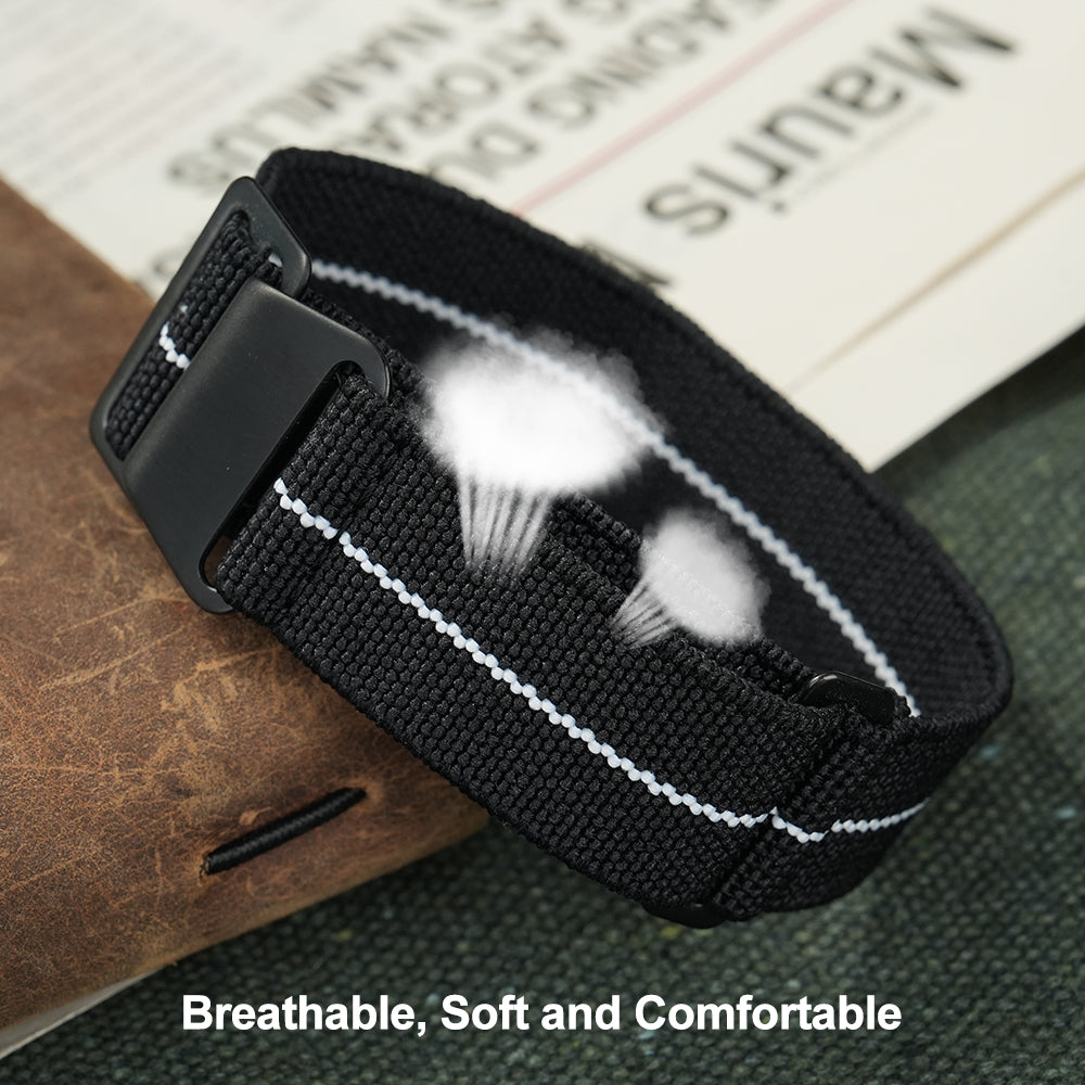 Militado Elastic Nylon Watch Band Military Watch Strap Men Outdoors Sport 20mm 22mm