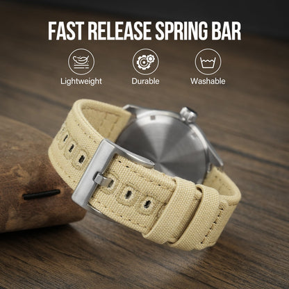 New Arrival Canvas Watch Strap Vintage Watch band 20mm 22mm