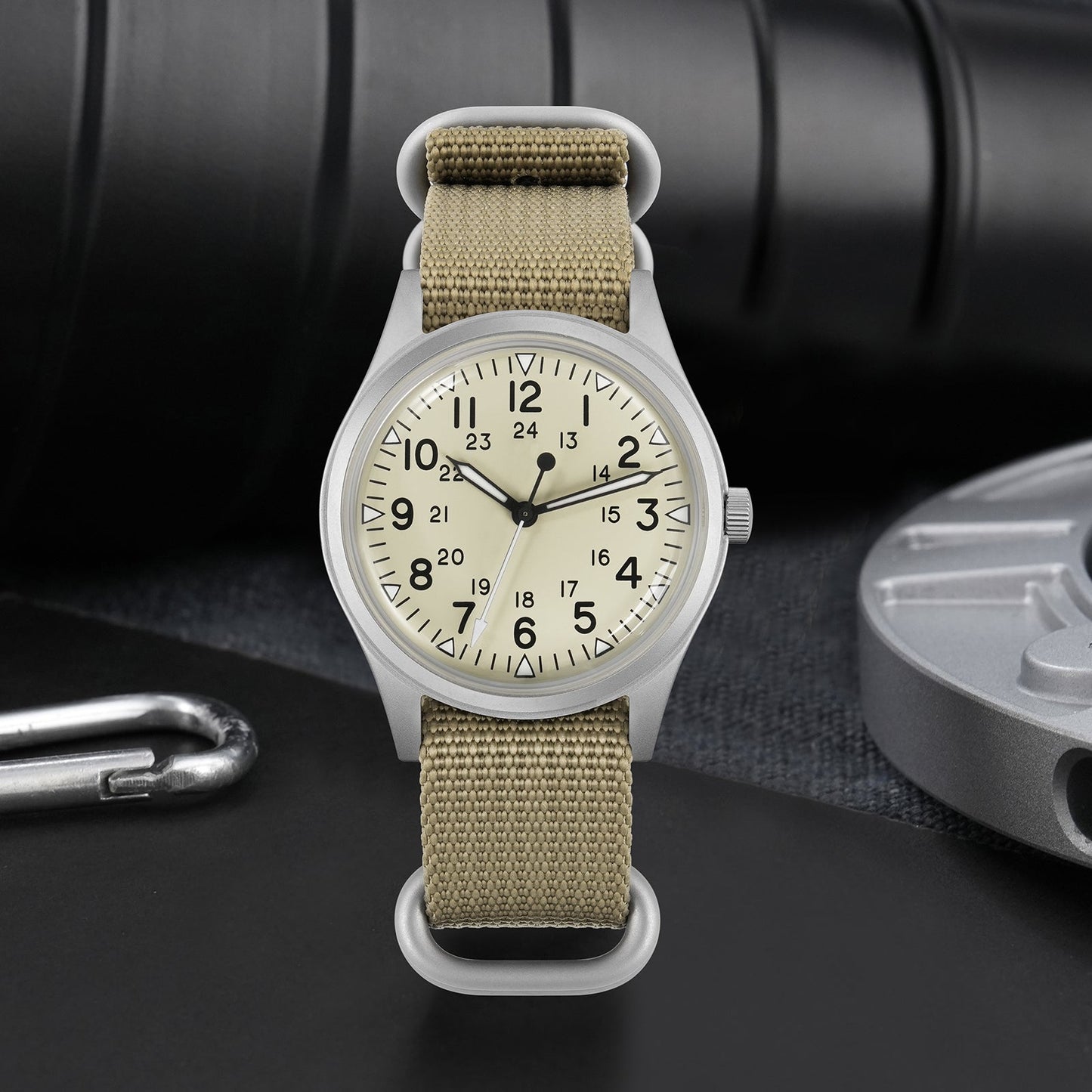 Militado 36mm High Domed VH31 Field Watch ML07