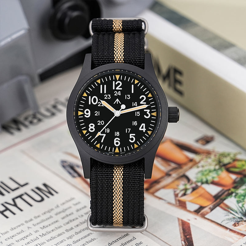 Militado VH31 Vintage Military Watch ML05 Black PVD