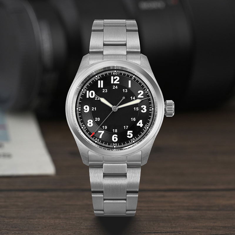 ★11.11 Sale★Militado VH31 38mm Sapphire Crystal Field Watch ML08 White Dial