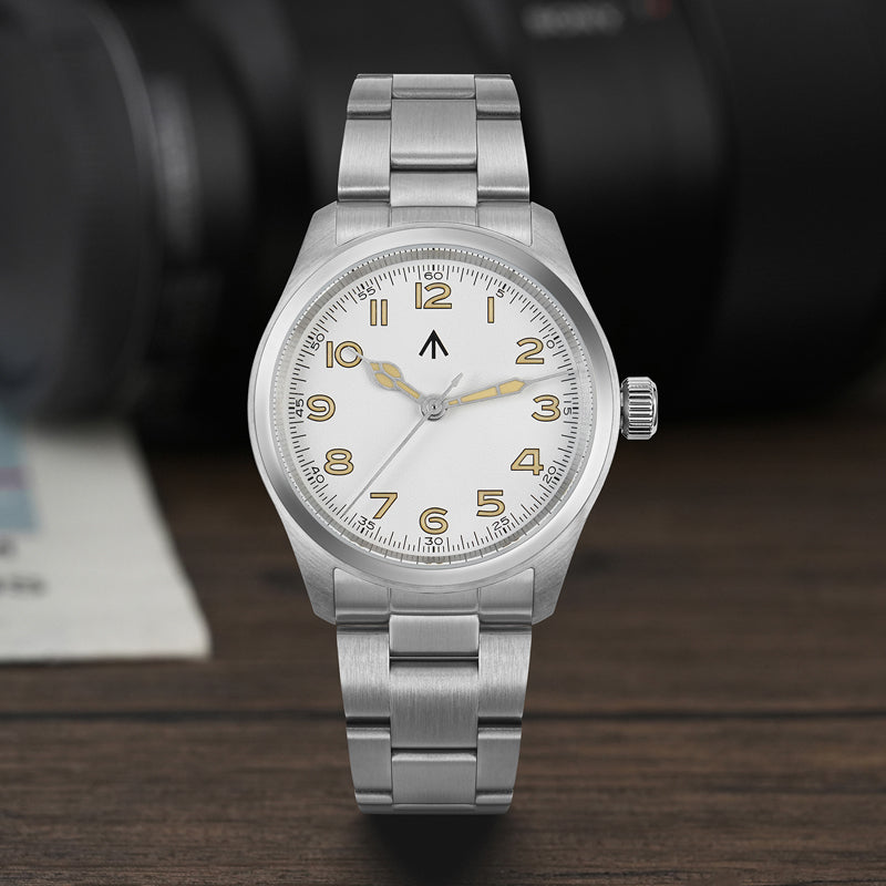 ★11.11 Sale★Militado 38mm Sapphire Crystal Field Watch ML08 Grey Dial