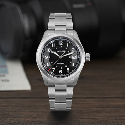 ★11.11 Sale★ Militado 38mm VH31 Retro Field Watch ML08