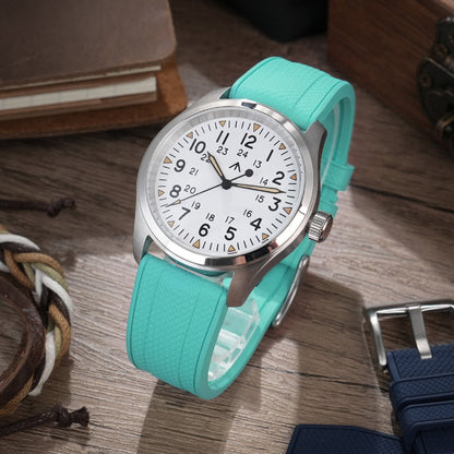 Militado FKM Rubber Watchband  Herringbone Textured  Watch Strap20mm 22mm