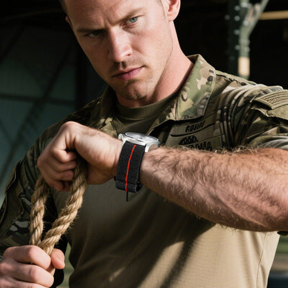 Militado Elastic Nylon Watch Band Military Watch Strap Men Outdoors Sport 20mm 22mm