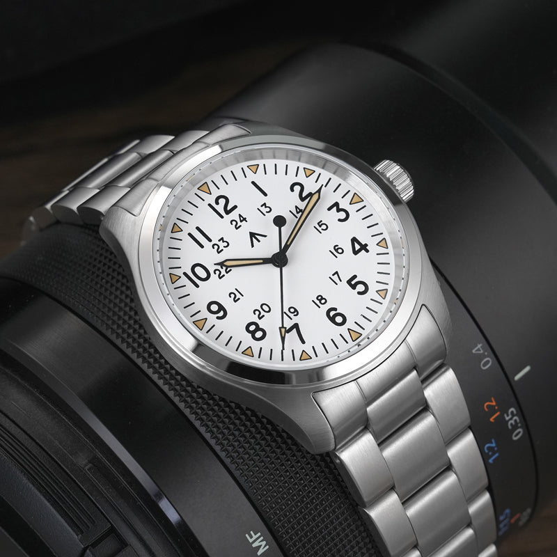 ★11.11 Sale★ Militado 38mm VH31 Retro Field Watch ML08