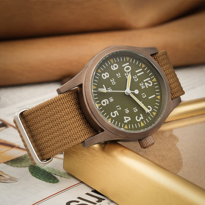 Militado 38mm PVD Bronze Watch Military Watch ML05