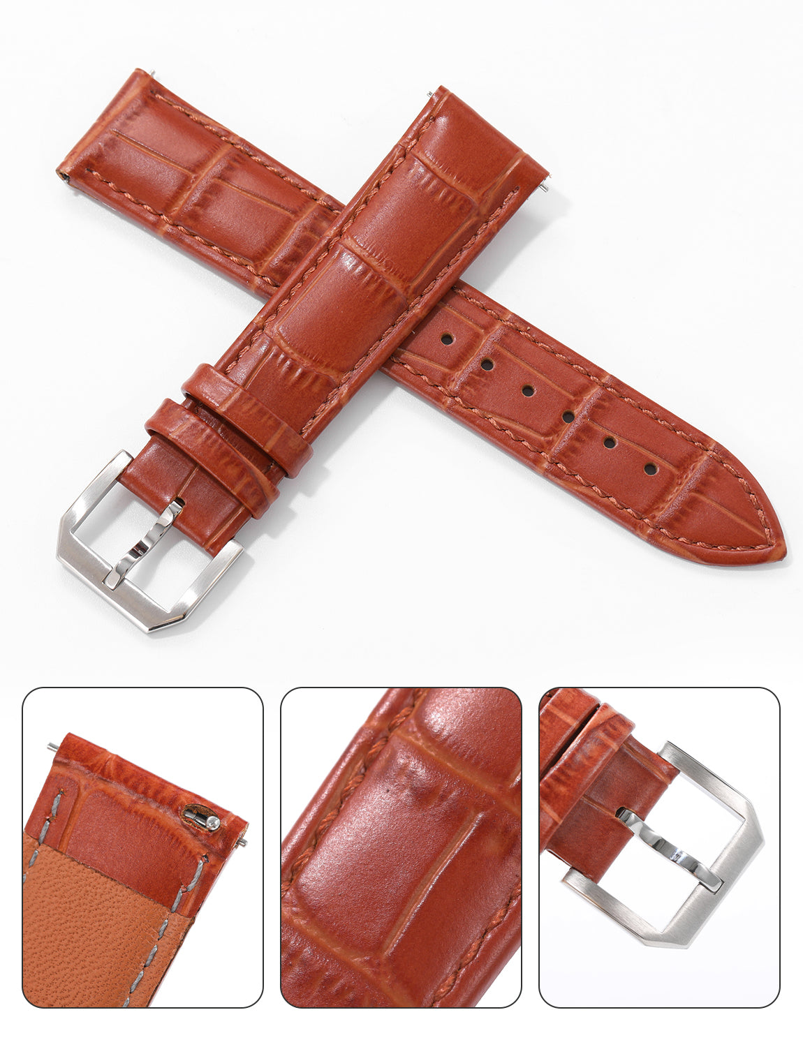 Easy Release Soft Leather Band 20mm