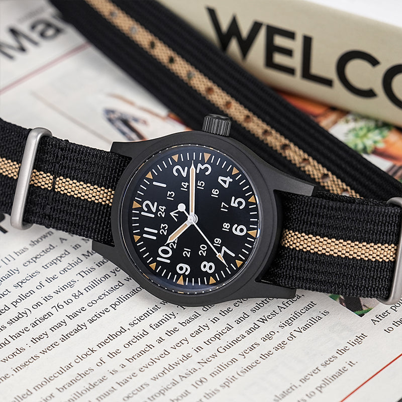 Militado VH31 Vintage Military Watch ML05 Black PVD