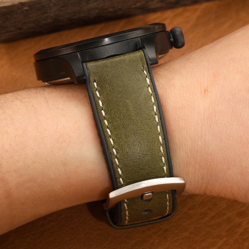 Premium Quality Leather-Fluorine Watch Bands Vintage Strap 20mm 22mm