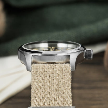 ★11.11 Sale★Militado VH31 38mm Sapphire Crystal Field Watch ML08 White Dial