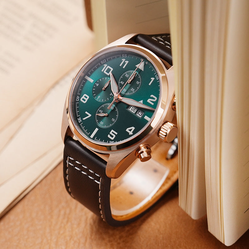 Militado 39mm Vintage Chronograph Quartz Watch ML04