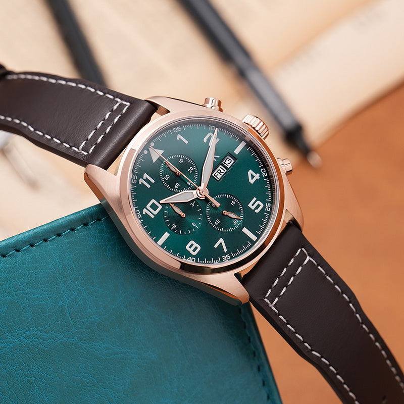 Militado 39mm Sapphire Crystal Chronograph Watch ML04