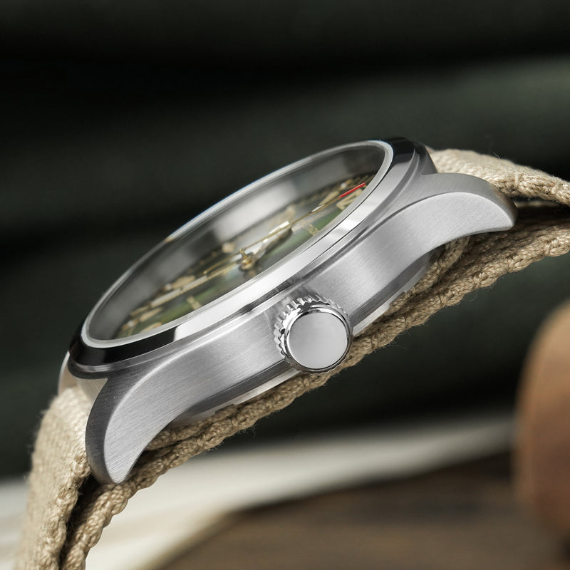 ★11.11 Sale★Militado VH31 38mm Sapphire Crystal Field Watch ML08 White Dial