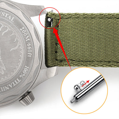 Militado Quick Replacement Military Watch Nylon Strap 20mm