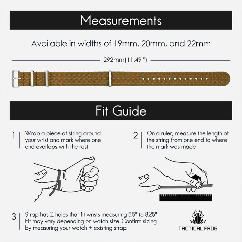 High Quality Nylon Watch Band Sandblast Buckle 19mm
