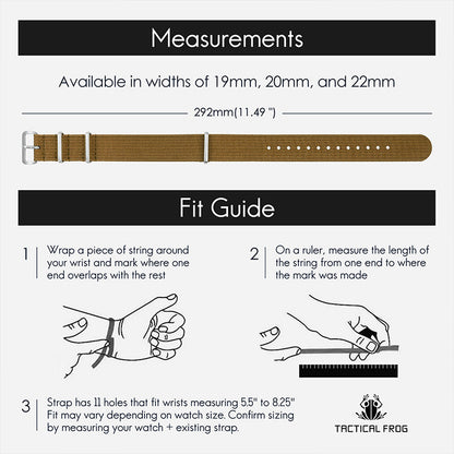 High Quality Nylon Watch Band Sandblast Buckle 19mm