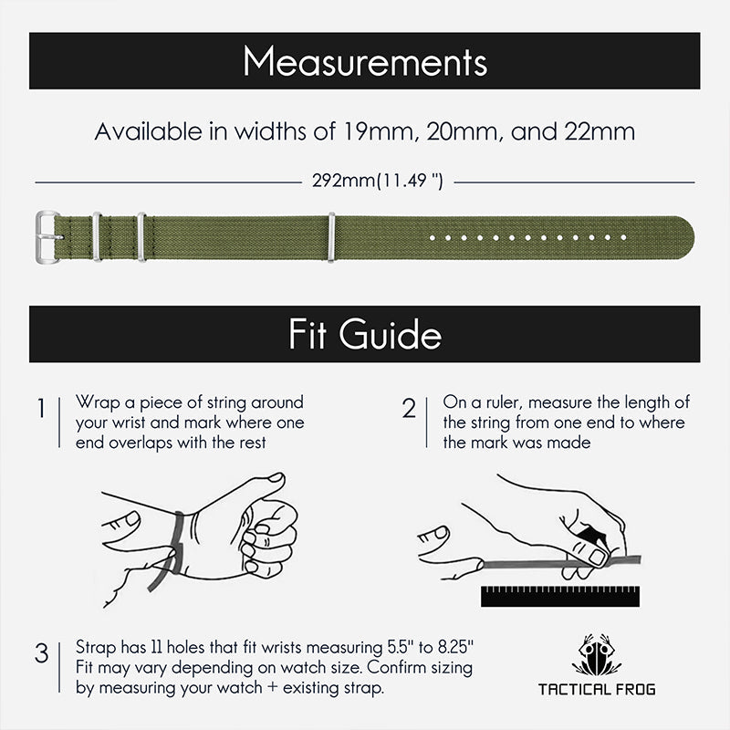 High Quality Nylon Watch Band Sandblast Buckle 19mm