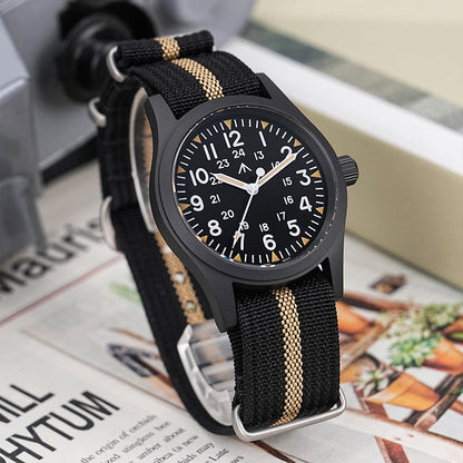 Militado VH31 Vintage Military Watch ML05 Black PVD