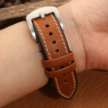 Premium Quality Leather-Fluorine Watch Bands Vintage Strap 20mm 22mm