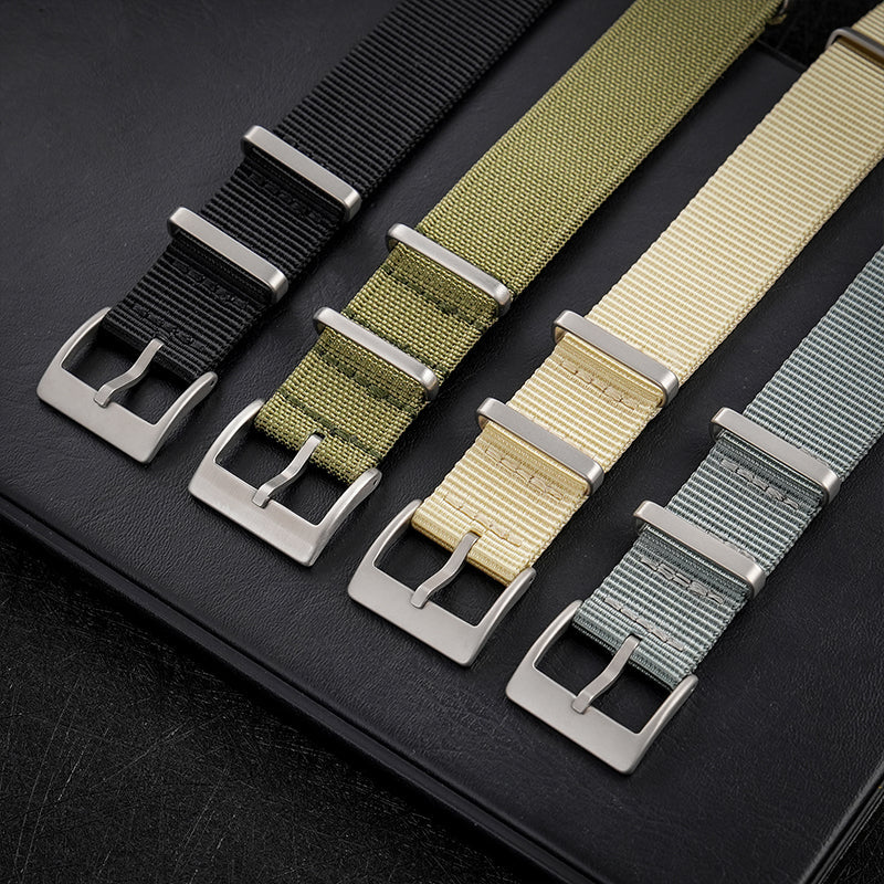 High Quality Nylon Watch Band Sandblast Buckle 19mm