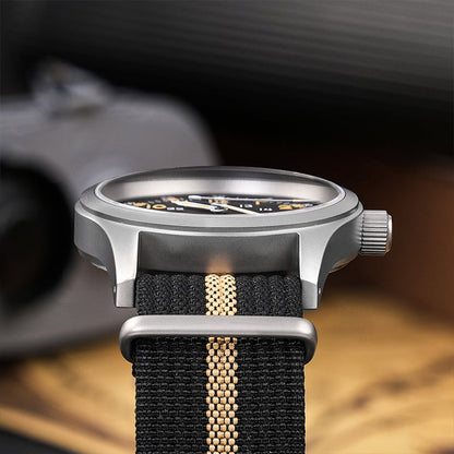 ★618 Big Sale★ Militado VH31 Vintage Field Watch ML05 24hours Black Dial