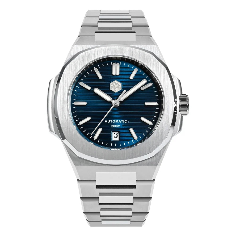San Martin Nautilus MOD SN0075G 43mm Sw200  PT5000 Automatic AR Sapphire 20 ATM BGW-9