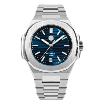 San Martin Nautilus MOD SN0075G 43mm Sw200  PT5000 Automatic AR Sapphire 20 ATM BGW-9