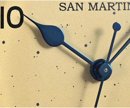 San Martin 38.5mm Men's Mechanical Watch NH35 Vintage Pilot Simple Fashion Wristwatch Baked Varnish Blue Hands 10 Bar Clock